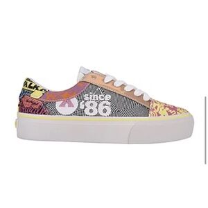 Airwalk Alya multi-colored graphic design Sneakers Sz 10